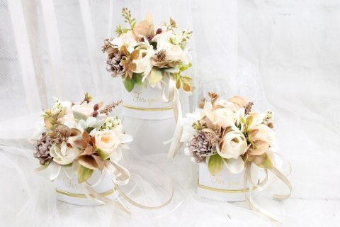 Kwiatowe pudełko serce prezent róże pachnący Box