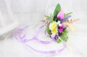Ozdoba do koszyka dekoracja kokarda wielkanocna tulipany Fiolet