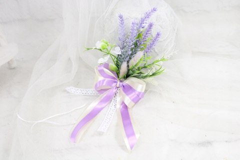 Ozdoba do koszyka wielkanocnego kokarda dekoracja lawenda