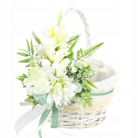 Ozdoba na koszyk wielkanocny dekoracja koszyczka na święconkę hiacynt