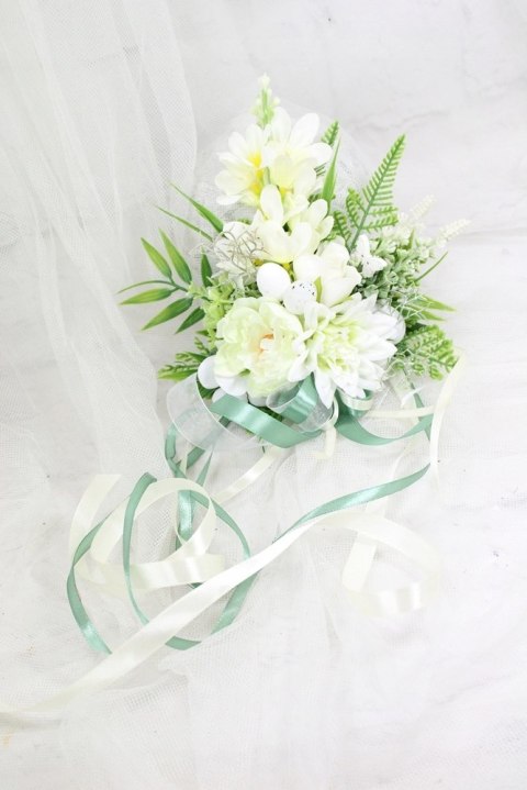 Ozdoba na koszyk wielkanocny dekoracja koszyczka na święconkę hiacynt