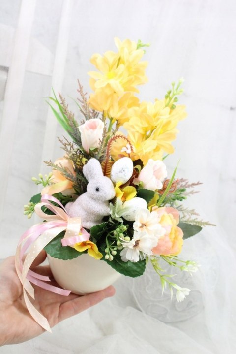 Stroik Wielkanocny na stół Świąteczna dekoracja wielkanocna domu