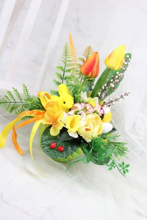 Stroik Wielkanocny na stół Świąteczna dekoracja wielkanocna domu