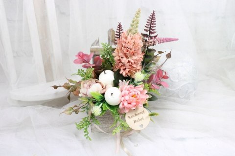 Stroik prezent kwiaty dla Dziadka Babci upominek bukiet kwiatów