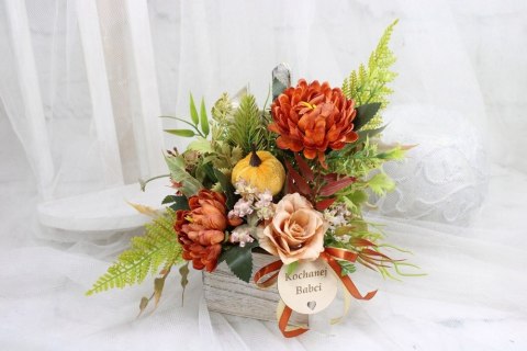 Stroik prezent kwiaty dla Dziadka Babci upominek bukiet kwiatów