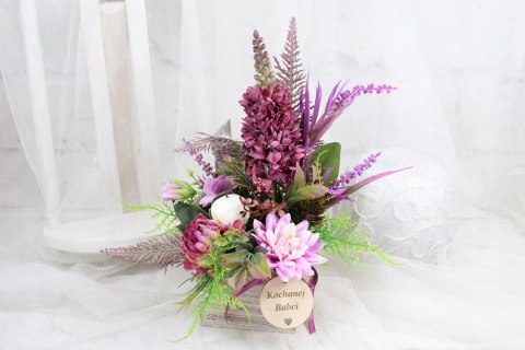 Stroik prezent kwiaty dla Dziadka Babci upominek bukiet kwiatów