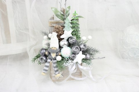 Stroik świąteczny na stół kompozycja bożenarodzenie makoszki