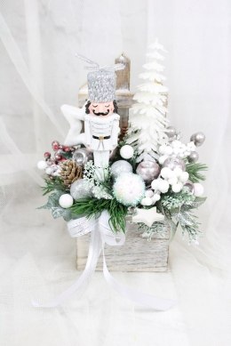 Stroik świąteczny na stół kompozycja bożenarodzenie żołnierz