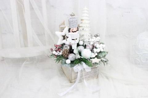 Stroik świąteczny na stół kompozycja bożenarodzenie żołnierz