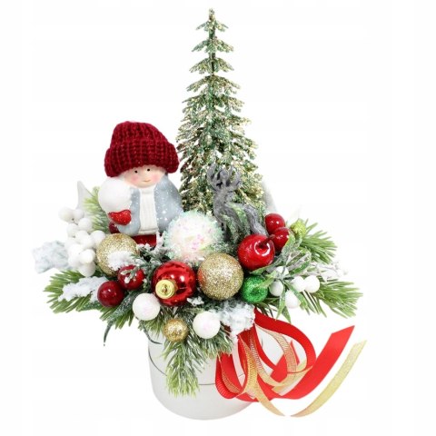 Świąteczny stroik na stół box dekoracja domu choinka