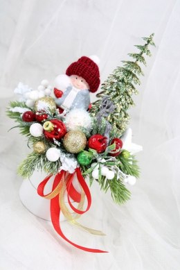 Świąteczny stroik na stół box dekoracja domu choinka