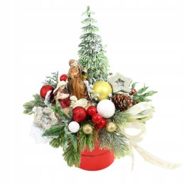 Świąteczny stroik na stół box dekoracja domu szopka