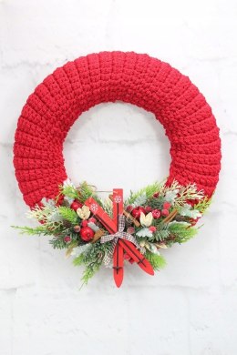 Wianek świąteczny sweterek dekoracja domu stylowy