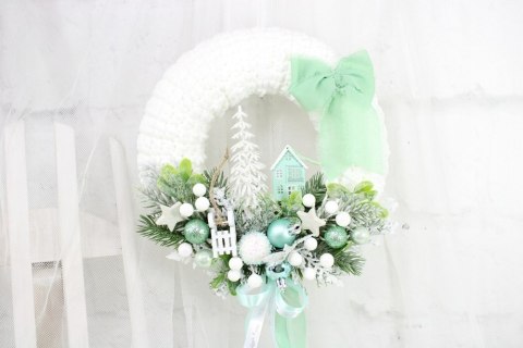 Wianek świąteczny sweterek stroik boże narodzenie stylowy