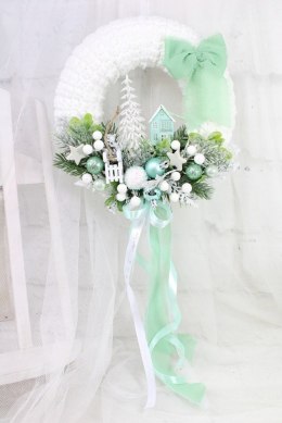 Wianek świąteczny sweterek stroik boże narodzenie stylowy