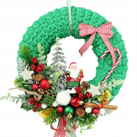 Wianek świąteczny sweterek stroik boże narodzenie stylowy