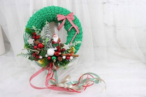 Wianek świąteczny sweterek stroik boże narodzenie stylowy