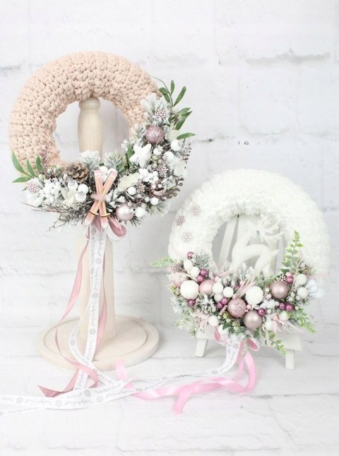 Wianek świąteczny sweterek stroik boże narodzenie stylowy