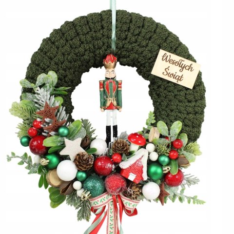 Wianek świąteczny sweterek stroik boże narodzenie stylowy