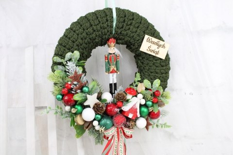 Wianek świąteczny sweterek stroik boże narodzenie stylowy