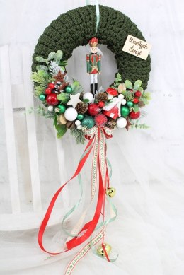 Wianek świąteczny sweterek stroik boże narodzenie stylowy