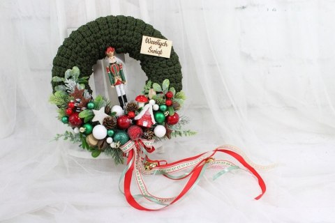 Wianek świąteczny sweterek stroik boże narodzenie stylowy