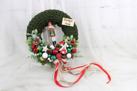 Wianek świąteczny sweterek stroik boże narodzenie stylowy