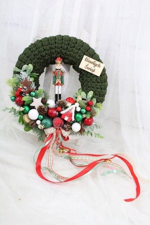 Wianek świąteczny sweterek stroik boże narodzenie stylowy