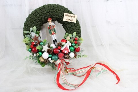 Wianek świąteczny sweterek stroik boże narodzenie stylowy