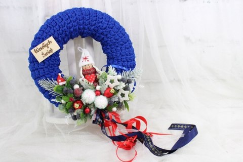 Wianek świąteczny sweterek stroik boże narodzenie stylowy