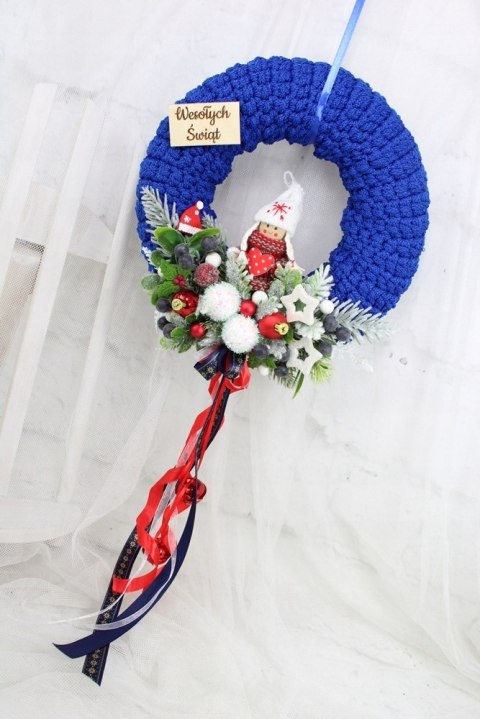 Wianek świąteczny sweterek stroik boże narodzenie stylowy