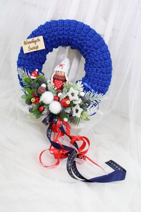 Wianek świąteczny sweterek stroik boże narodzenie stylowy