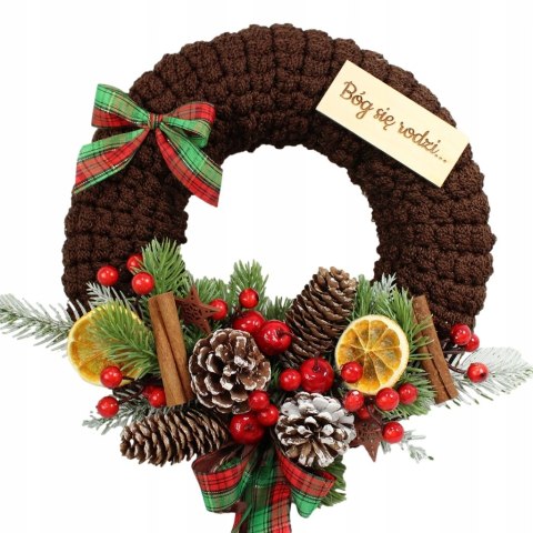 Wianek świąteczny sweterek stroik boże narodzenie stylowy