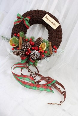 Wianek świąteczny sweterek stroik boże narodzenie stylowy