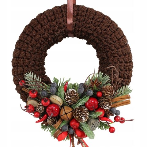 Wianek świąteczny sweterek stroik boże narodzenie stylowy