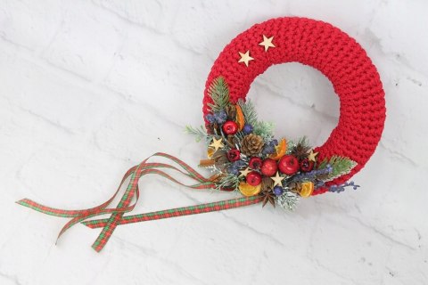Wianek świąteczny sweterek stroik boże narodzenie stylowy