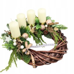 Wianek świąteczny wieniec adwentowy dekoracja stroik na stół