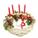 Wianek świąteczny wieniec adwentowy stroik na stół świece