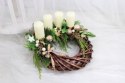 Wianek świąteczny wieniec adwentowy stroik na stół świece