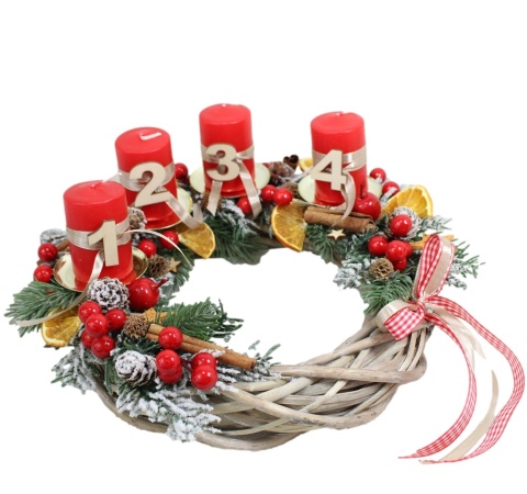 Wianek świąteczny wieniec adwentowy stroik na stół