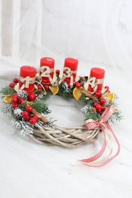 Wianek świąteczny wieniec adwentowy stroik na stół