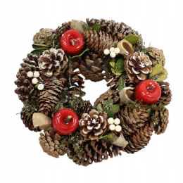 Wianek świąteczny wieniec na stół szyszki