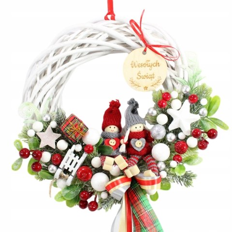 Wianek świąteczny wieniec stroik na drzwi ozdoba domu