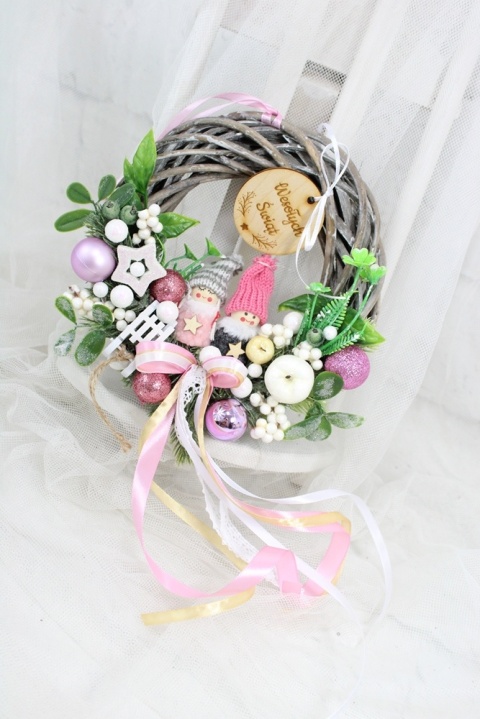 Wianek świąteczny wieniec stroik na drzwi ozdoba