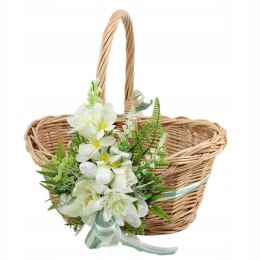 Koszyk wielkanocny na święconkę bolerko dekorowany koszyczek