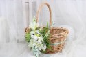 Koszyk wielkanocny na święconkę bolerko dekorowany koszyczek