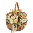 Koszyk wielkanocny na święconkę bolerko dekorowany koszyczek