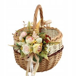 Koszyk wielkanocny na święconkę bolerko dekorowany koszyczek