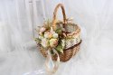 Koszyk wielkanocny na święconkę bolerko dekorowany koszyczek