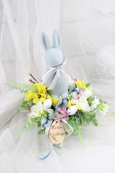 Stroik Wielkanocny na stół Świąteczna dekoracja wielkanocna domu